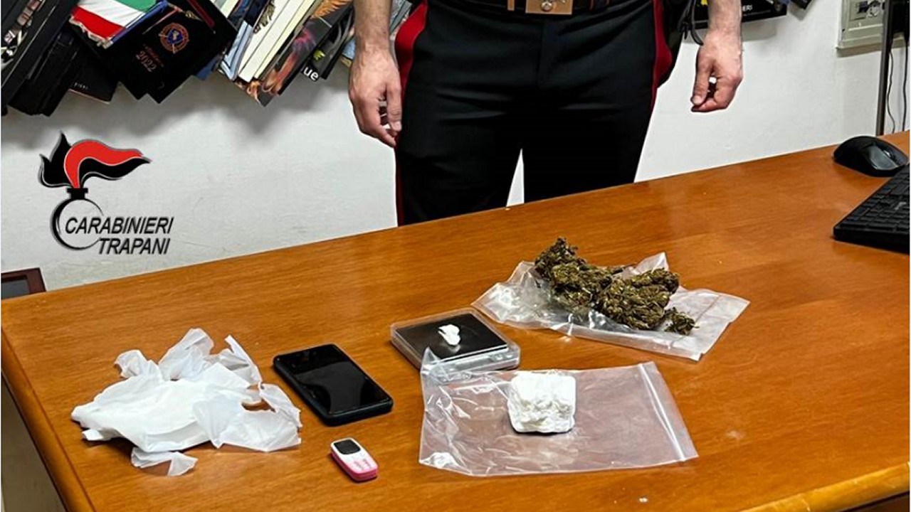 Spaccio di stupefacenti, i Carabinieri arrestano un 23enne a Pantelleria